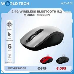 2.4G WIRELESS BLUETOOTH 5.2 MOUSE 1600DPI