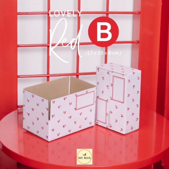 #R004 Lovely Red Box 17x25x9cm - 1 Set (20PCS)