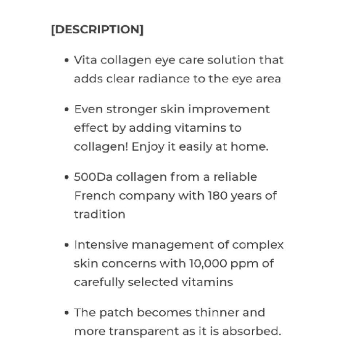 Medianswer Vita Collagen Eye Cream Patch