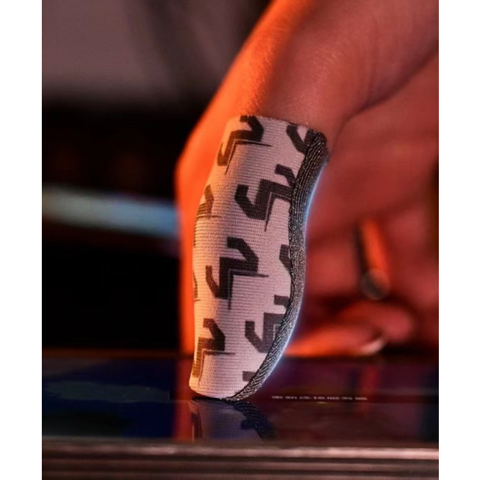 MEMO FS02 Silver Fiber Finger Sleeve Gaming - Silver Size 2