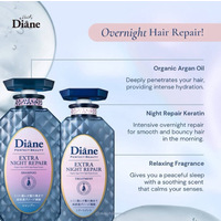 [Moist Diane] EXTRA NIGHT REPAIR Organic Argan Oil & Night Repair Keratin Shampoo and Treatment 