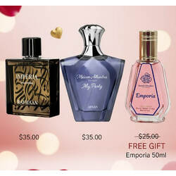 🔥Buy 2 Get Free1 (50ml) - Afnan Turathi Blue & Rayhaan Imperia 