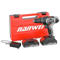 ម៉ូទ័រស្វានប្រើថ្ម 10 លី (DB5212) Cordless Electric Drill 10MM 21V 2.0Ah x 2 28NM 10 លី 