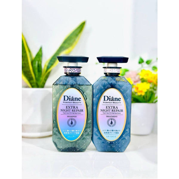 [Moist Diane] EXTRA NIGHT REPAIR Organic Argan Oil & Night Repair Keratin Shampoo and Treatment 