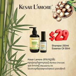 Kesar L'amore Shampoo and Hair Oil Set 