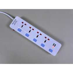 Extension Socket 4 Gangs with 2 USD Ports 3m