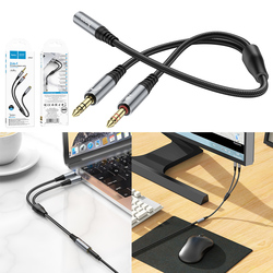 HOCO UPA21Converter AUX 2 Male to Female 2in1 (BC8471)