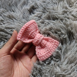 Handmade Crochet Bow Hair Tie