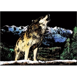 🇹🇭 Scraping Art A3 Size Color Scratching Decorative Picture