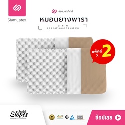 🇹🇭 BUY 1 GET 1 FREE - Siam Latex Double Slopes Pillow Colorful Zipper Cover Japanese Cotton (100%) K2Colorful Gold