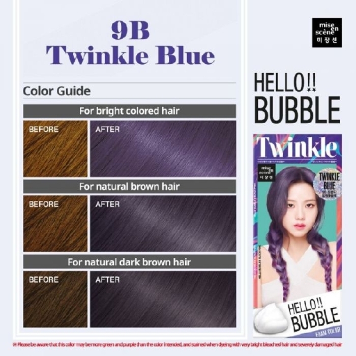 សាប៊ូកក់ពណ៌ MISE EN SCENE Hello Bubble Twinkle Blue