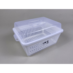 INOMATA Dish Drainer Set w/Clear Lid M 