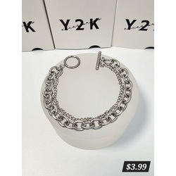 Silver Double Line Bracelet