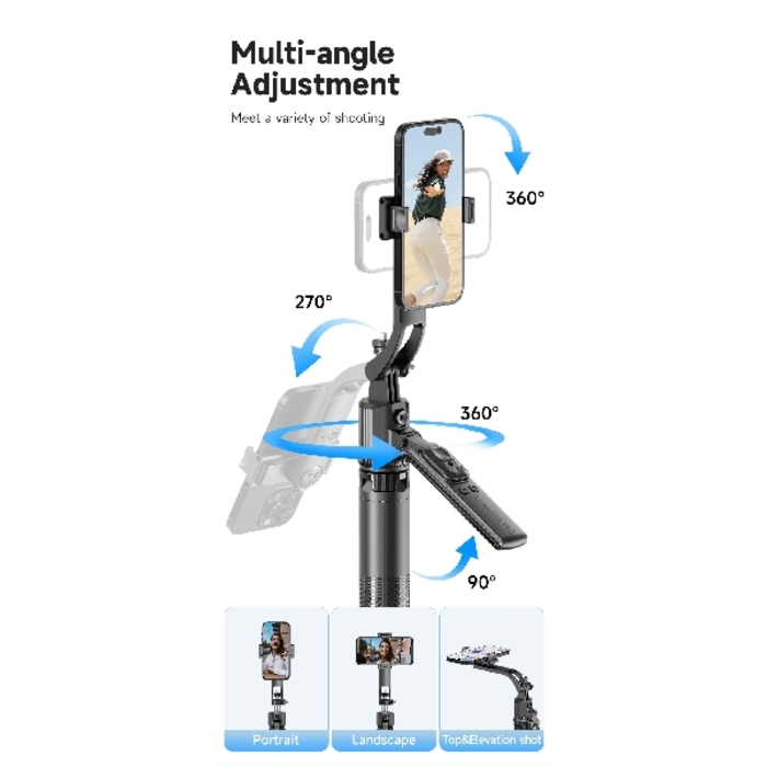 ដងថតរូប និងវីដេអូ Tripod C17 AI (Gimble/Selfie Stick)