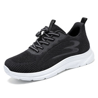 -Light Running Shoes Men Breathable Sneakers Walking Jogging Trainers Shoes - Black