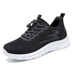 -Light Running Shoes Men Breathable Sneakers Walking Jogging Trainers Shoes - Black