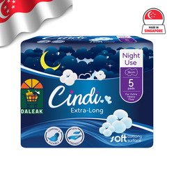 CINDI NIGHT EXTRA LONG WING SANITARY PADS 36CM-5'S