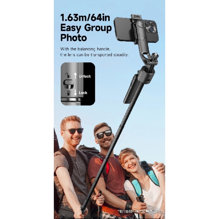 Tripod C17 AI (Gimble/Selfie Stick) - ដងថតរូប និងវីដេអូ 