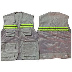 អាវពន្លឺសុវត្ថិភាព ពណ៌ទឹកប្រាក់ ចំណាំងផ្លាតពណ៌ត្រួយចេក