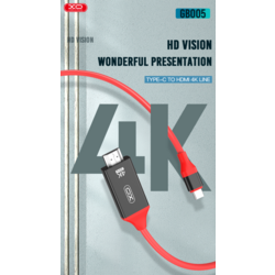 Hub Type-C to HDMI 4K XO GB005 Cable 2M