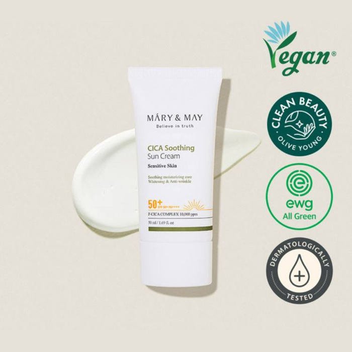 [ MÁRY & MAY ] MÁRY & MAY VEGAN CICA SOOTHING SUN SCREEN SPF 50+ PA++++