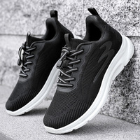 -Light Running Shoes Men Breathable Sneakers Walking Jogging Trainers Shoes - Black