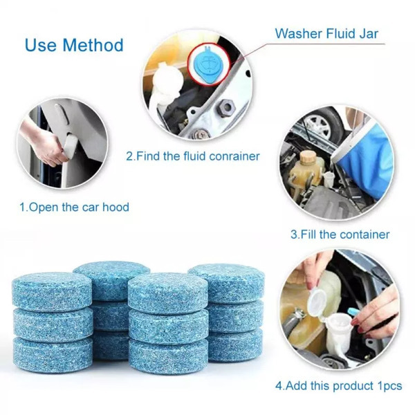 Concentrated Wiper Effervescent Tablet Car Windshield/Window Solid Cleaner 10PCS