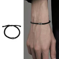 Men's Bracelet with Six-Character Mantra,