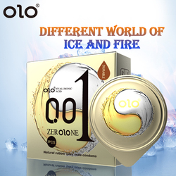 OLO ICE & FIRE Condom 3pc ស្រោមអនាម័យក្តៅ ត្រជាក់ (3pcs)
