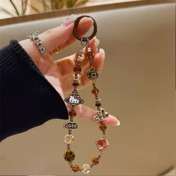 Mobile Phone Chain Wristband New Alloy Cartoon/Brown/1pc