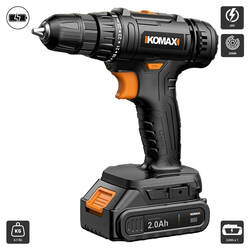 ម៉ូទ័រស្វានប្រើថ្ម 10 លី (KM-V4S) Cordless Electric Drill 10MM 20V 2.0Ah x 1 50NM 10 លី
