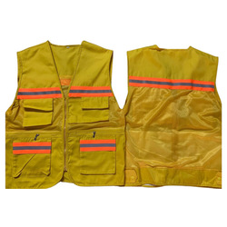 អាវពន្លឺសុវត្ថិភាព ពណ៌លឿង ចំណាំងផ្លាតពណ៌ទឹកក្រូច 