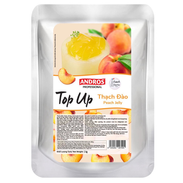 Andros Top Up Peach Jelly 1KG-8packs