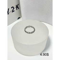 Silver Link Chain Ring