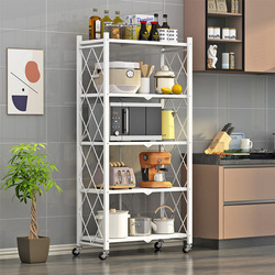 Foldable 5 Layers Rack - White