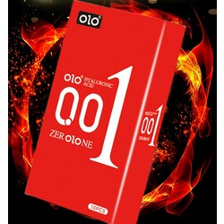 OLO 001 Longbox Red Condom ស្រោមអនាម័យគ្រើម កក់ក្តៅ (10pcs)