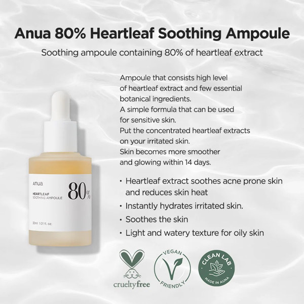 Anua Heartleaf Soothing Ampoul 30ml