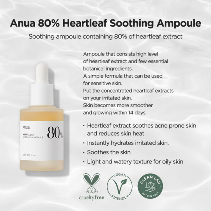 Anua Heartleaf Soothing Ampoul 30ml