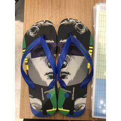 Hotmarzz Moai Blue Flip Flop