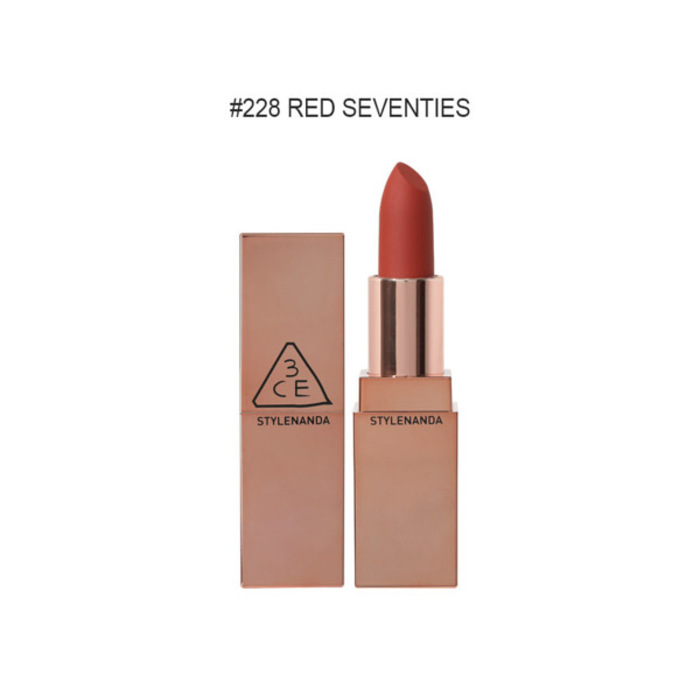 ក្រែមលាបមាត់ 3CE Matte Lip Color #228 RED SEVENTIES