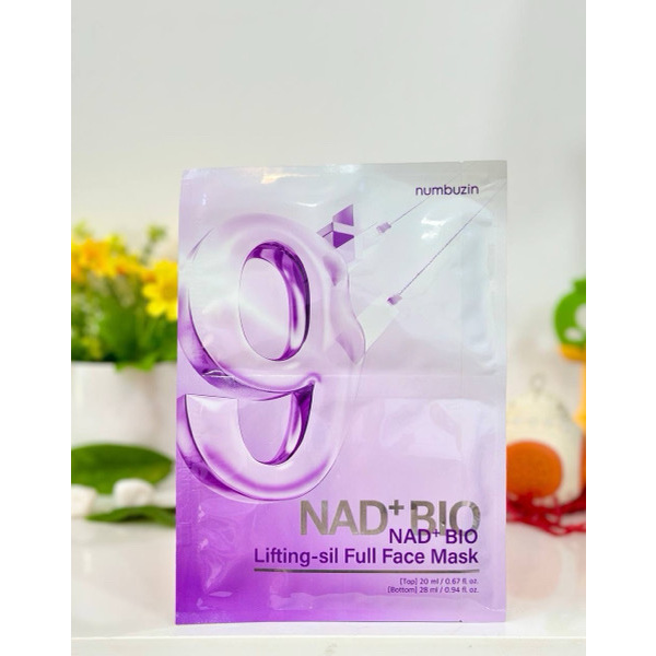 Numbuzin No.9 Sheet Mask | NAD+BIO Lifting-sil Full Face Mask 