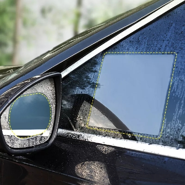 2PCS Car Side Window Rain Film Auto Rear View