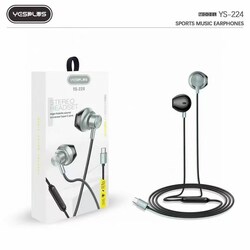 YESPLUS_YS-224-STEREO HEADSET UNIVERSAL FOR All TYPE-C/Black/1pcs