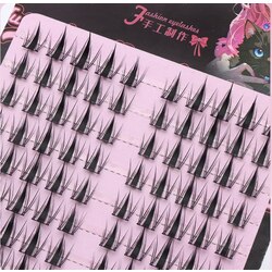 Glue free Eyelash 90pcs/រោមភ្នែកមានកាវស្រាប់ [Nut Girl]