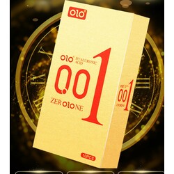 OLO 001 Longbox Gold Condom ស្រោមអនាម័យ​គ្រើម ឆ្នូត (10pcs)