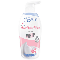 YOBELLE Sparkling White Milky Whip Body Wash - Cherry Blossom & Milk 400ml