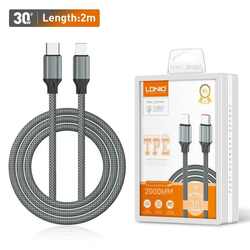 LDNIO Data Fast Charging Cable 30W Type C to Iphone 2Meter Grey 1 Box