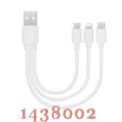 USB 3in1 ខ្សែខ្លី