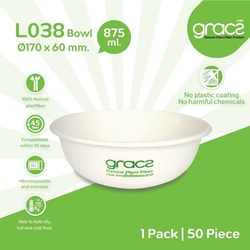 L038CL Classic Compostable Bowl 875ml 50PCS