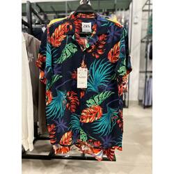 Men Floral Button Up Shirt 